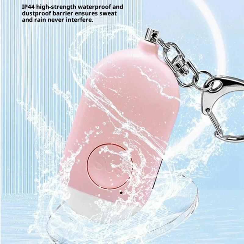 B300 Linterna de Alarma Personal Recargable Dispositivo Inteligente Anti-Lobo Seguridad Personal Exterior - Rosa