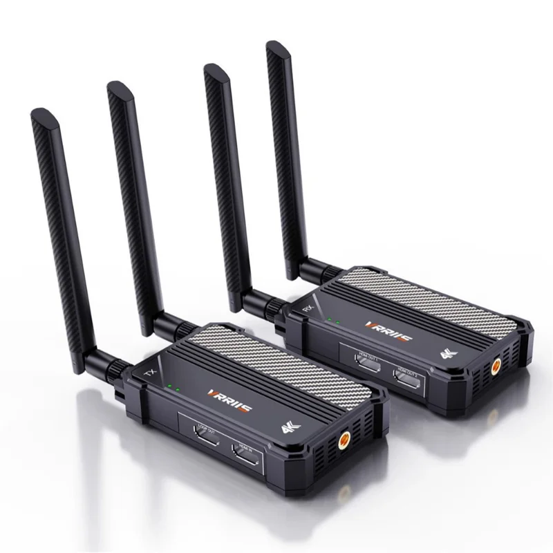 VRRIIS WL095 P 4K Ultra HD Trådløs Sender og Modtager Kit 350 m Rækkevidde Dobbeltbånd Lav Latens - US Stik