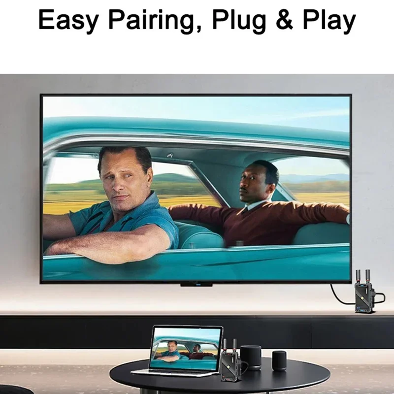 VRRIIS 082K 400m Wireless HD KVM Extender Video Transmitter and Receiver Support USB Keyboard Mouse - US Plug