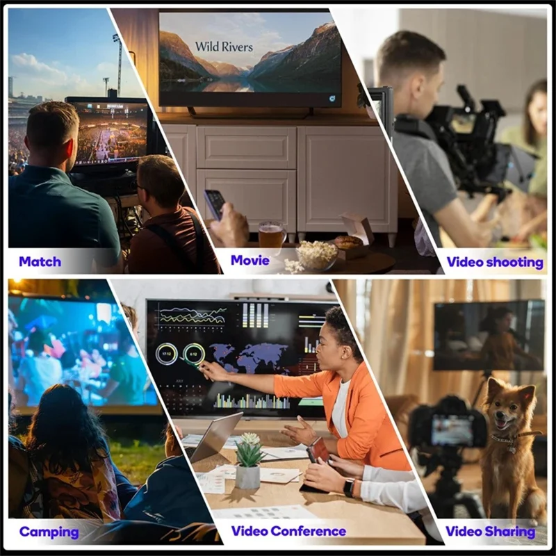 VRRIIS 085 P 1080P HD 400м Беспроводной видеопередатчик и приемник с ЖК-дисплеем - Вилка для Великобритании