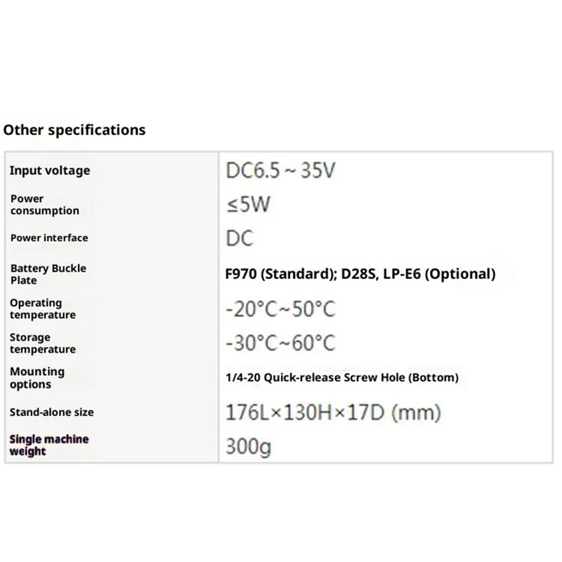 FEELWORLD FW759 7-Inch HD Photography Monitor 4K Display Screen External Monitor for DSLR / Mirrorless Cameras