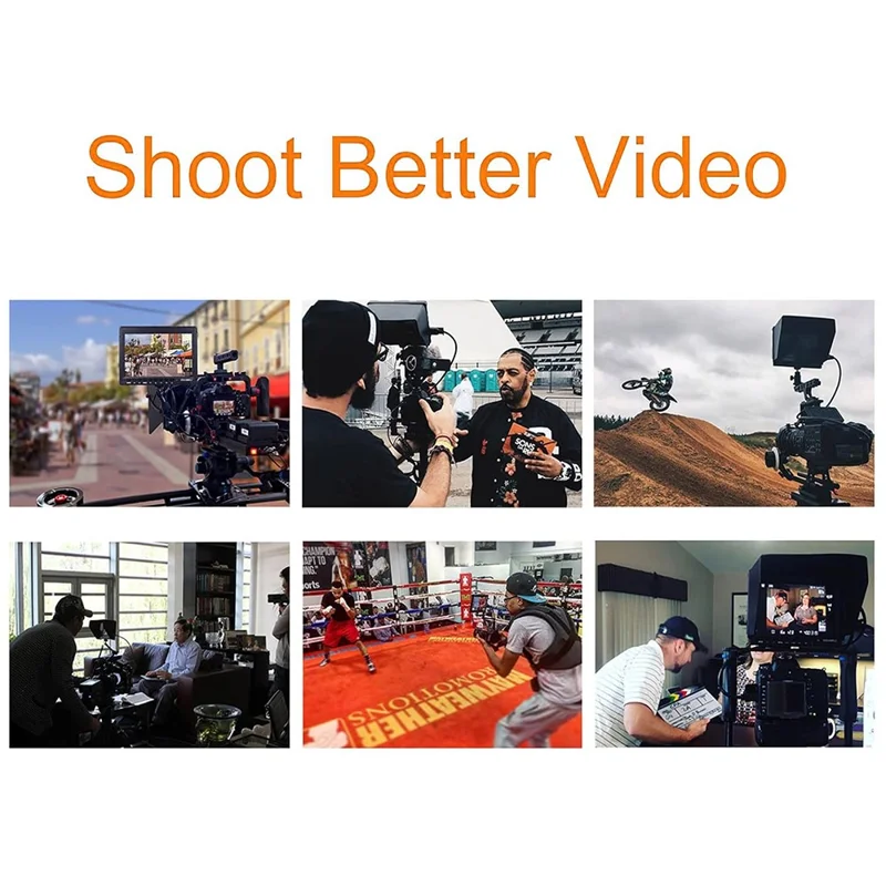 FEELWORLD T7 Plus 7 Inch Director Monitor 4K HD Waveform External Display Screen Monitor with Sun Hood