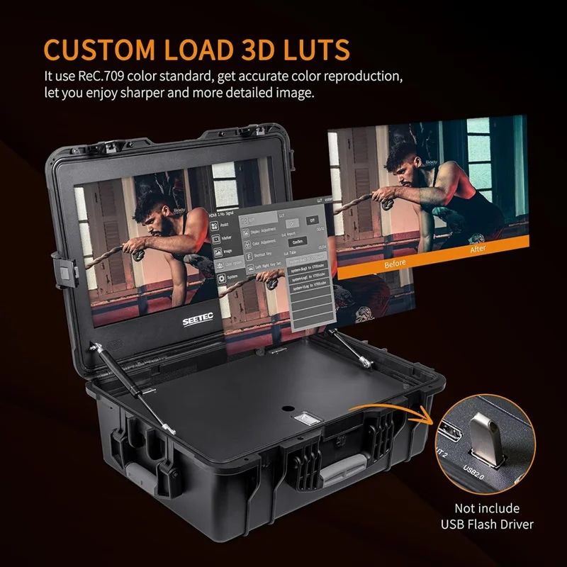 SEETEC WPC215 21.5 Inch Portable Director Monitor 1000nit High Brightness Daylight Viewable - US Plug