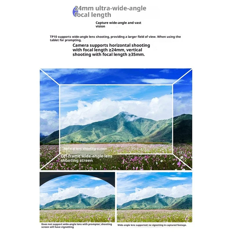 FEELWORLD TP10 Portable Teleprompter for Smartphones / DSLR Cameras Video Shooting Folding Design with Remote Control