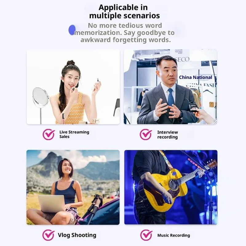 FEELWORLD TP10 Portable Teleprompter for Smartphones / DSLR Cameras Video Shooting Folding Design with Remote Control