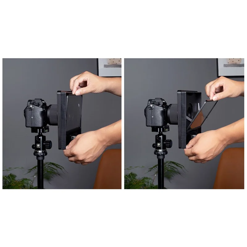 FEELWORLD TP10 Portable Teleprompter for Smartphones / DSLR Cameras Video Shooting Folding Design with Remote Control