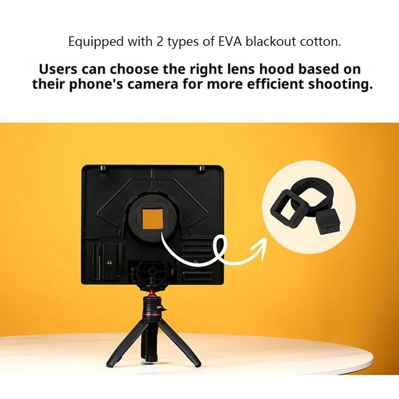 FEELWORLD TP10 Portable Teleprompter for Smartphones / DSLR Cameras Video Shooting Folding Design with Remote Control