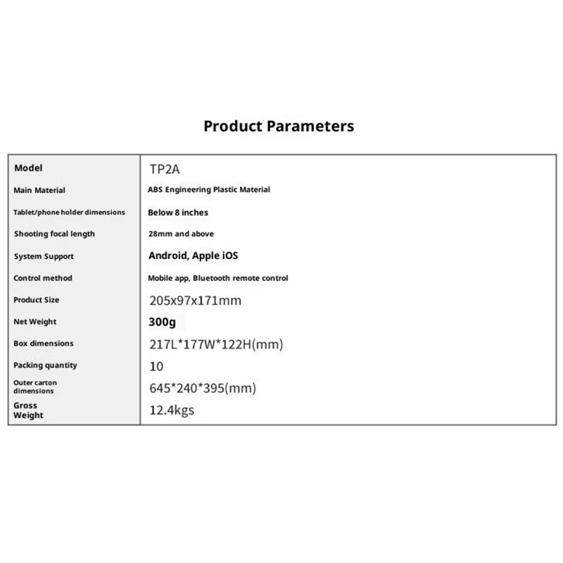 FEELWORLD TP2A 8 Inch Portable Teleprompter for Smartphone Tablet DSLR Camera Prompter with Remote Control