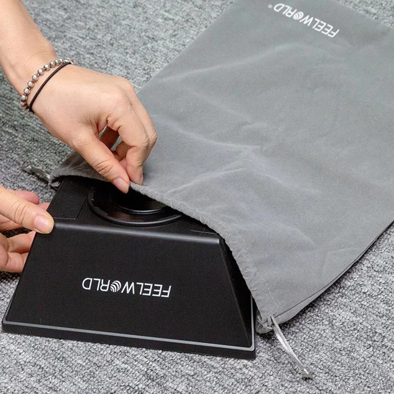 FEELWORLD TP2A 8 Inch Portable Teleprompter for Smartphone Tablet DSLR Camera Prompter with Remote Control