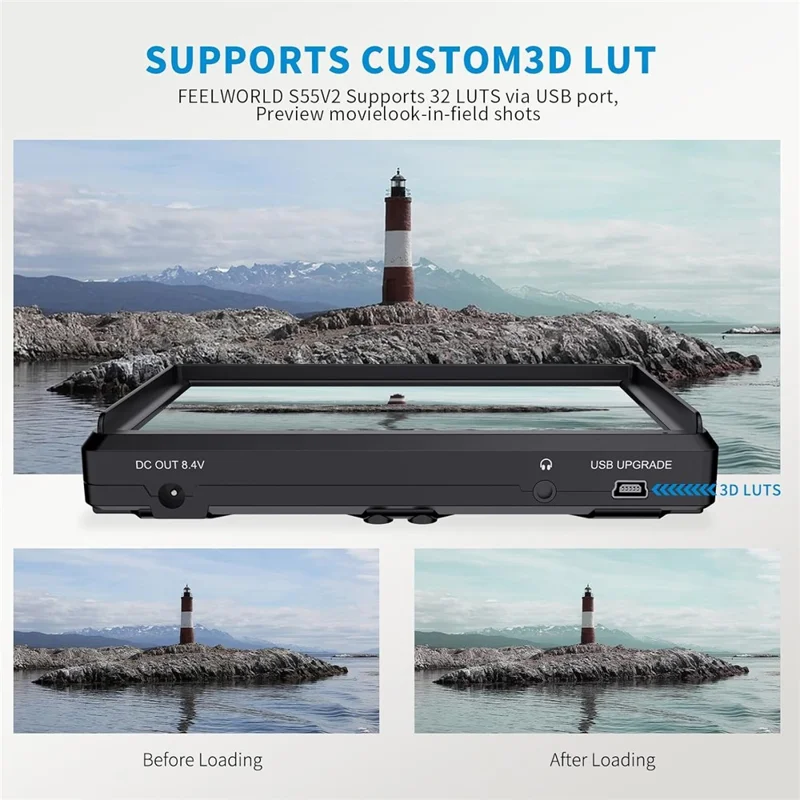 FEELWORLD S55V3 6 Inch 4K Monitor Full HD Portable Camera Monitor for DSLR Photography / Videography