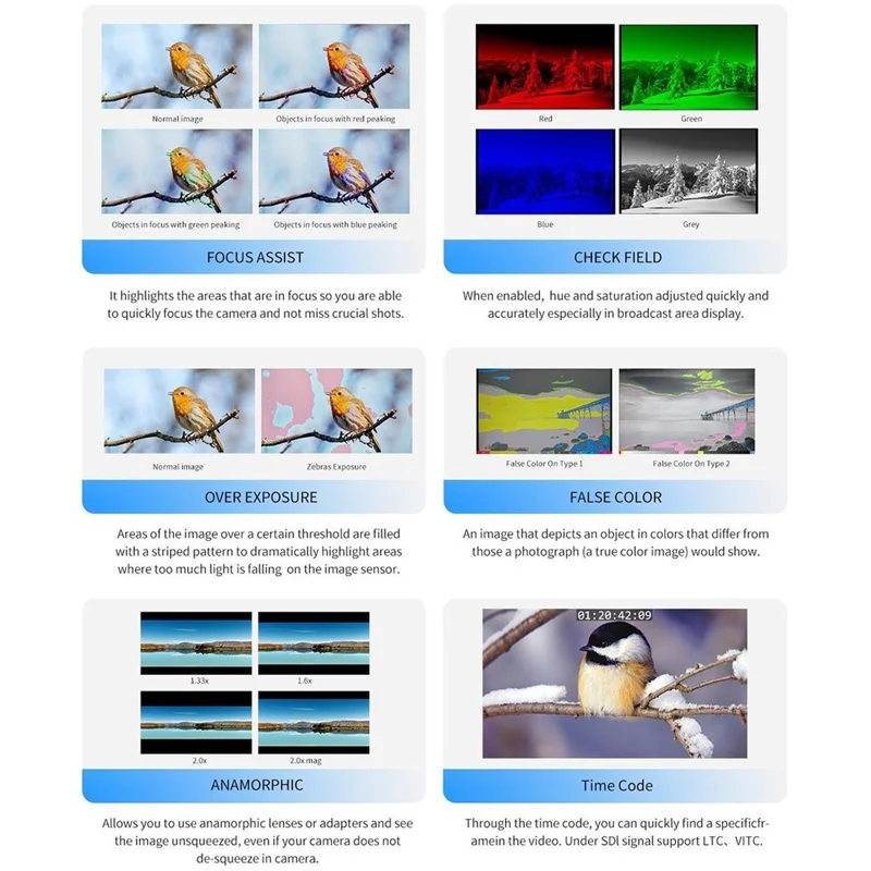 FEELWORLD SC6 6 Inch Camera Monitor 1500NIT High Brightness SDI Photography Monitor Video Monitor