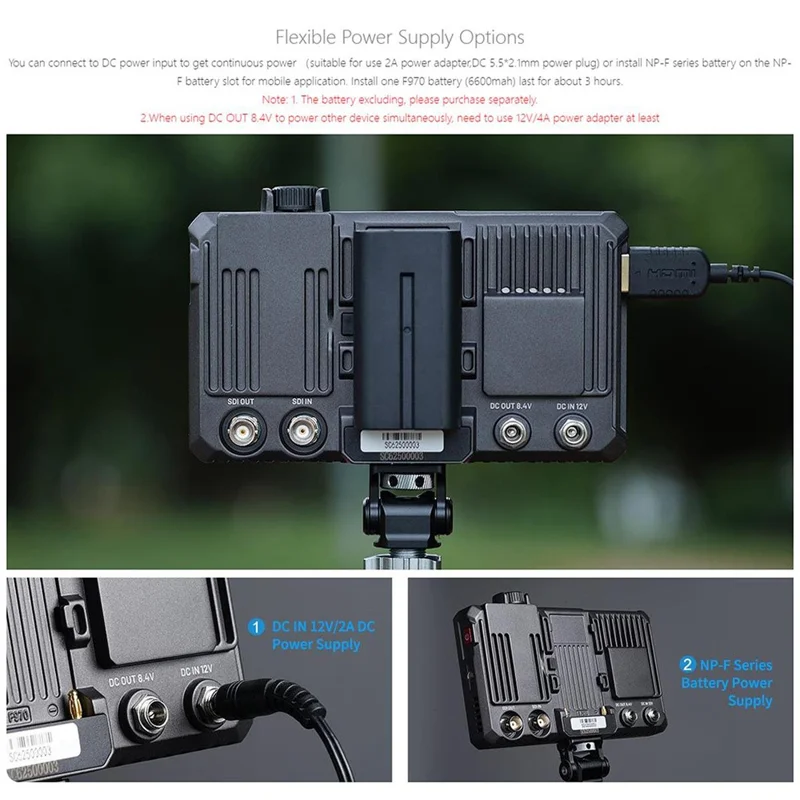 FEELWORLD SC6 6 Inch Camera Monitor 1500NIT High Brightness SDI Photography Monitor Video Monitor