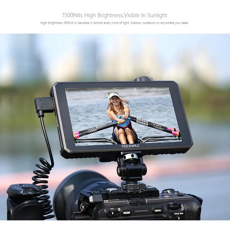 FEELWORLD SC6 6 Inch Camera Monitor 1500NIT High Brightness SDI Photography Monitor Video Monitor