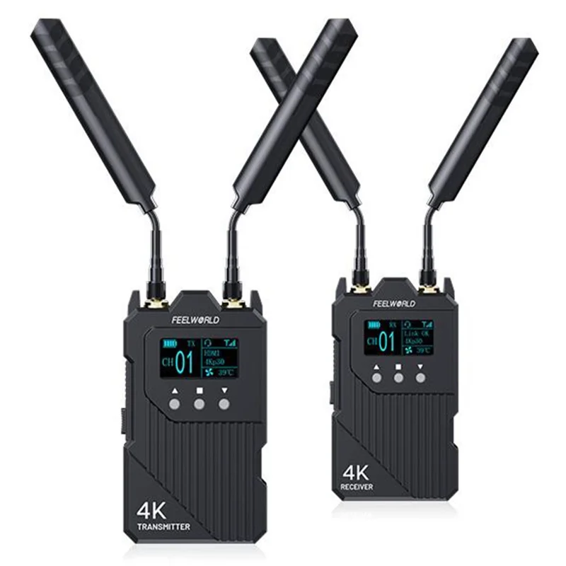 FEELWORLD WT1H Wireless Transmitter / Receiver Set Full-Duplex Voice Communication 300M Range 4K Transmission