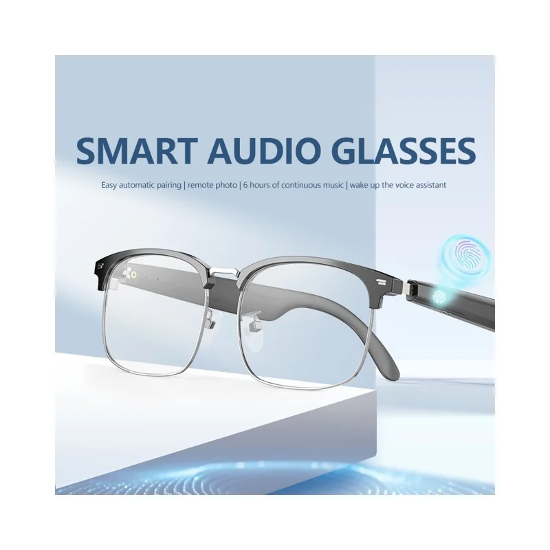 YJ005F Bluetooth-compatibele Smartbril met Titaniummontuur Draadloze bril voor rijden / bellen / muziek / pendelen Bediening via aanraking