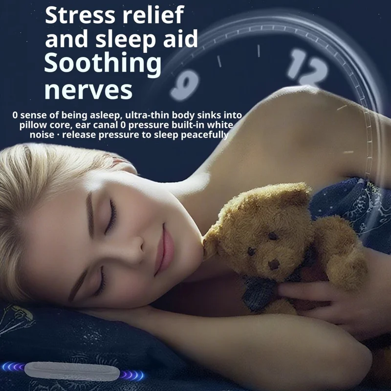 Altavoz portátil de conducción ósea QY13 Pillow Speaker para ayuda para dormir en el hogar / dormitorio - Azul