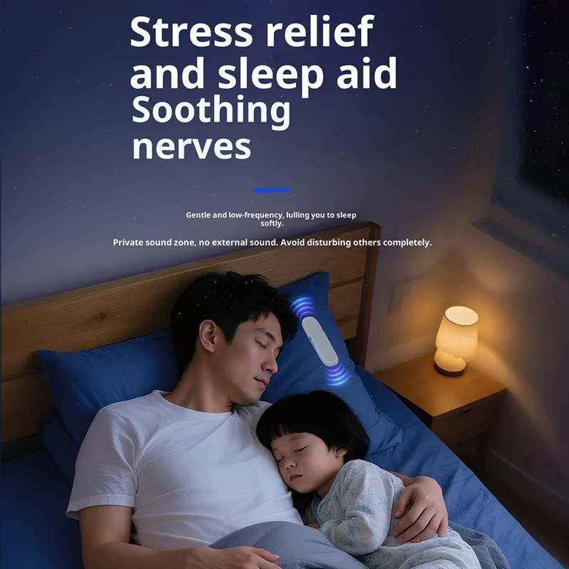 Altavoz portátil de conducción ósea QY13 Pillow Speaker para ayuda para dormir en el hogar / dormitorio - Azul