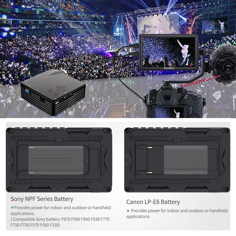 FEELWORLD FW568 V3 6 Inch HD 4K Camera Monitor Stabilizer External Display Screen for Photography