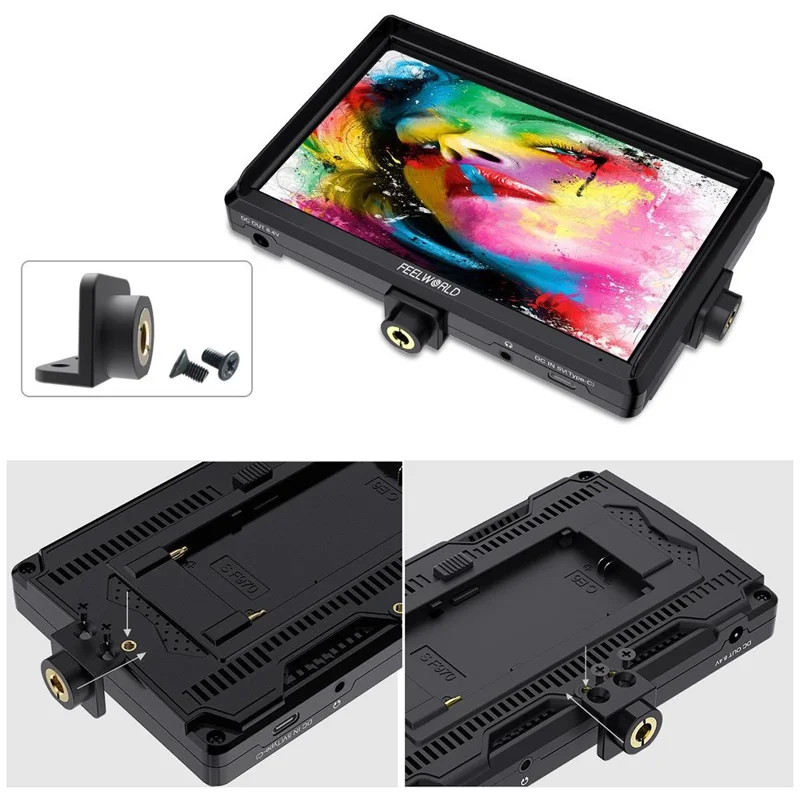 FEELWORLD FW568 V3 6 Inch HD 4K Camera Monitor Stabilizer External Display Screen for Photography