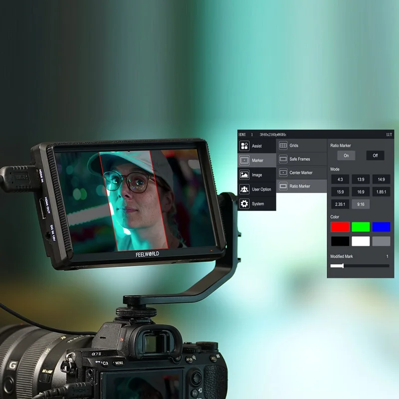 FEELWORLD FW568 V3 6 Inch HD 4K Camera Monitor Stabilizer External Display Screen for Photography