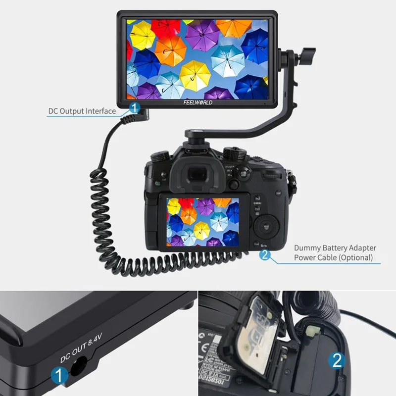 FEELWORLD FW568 V3 6 Inch HD 4K Camera Monitor Stabilizer External Display Screen for Photography