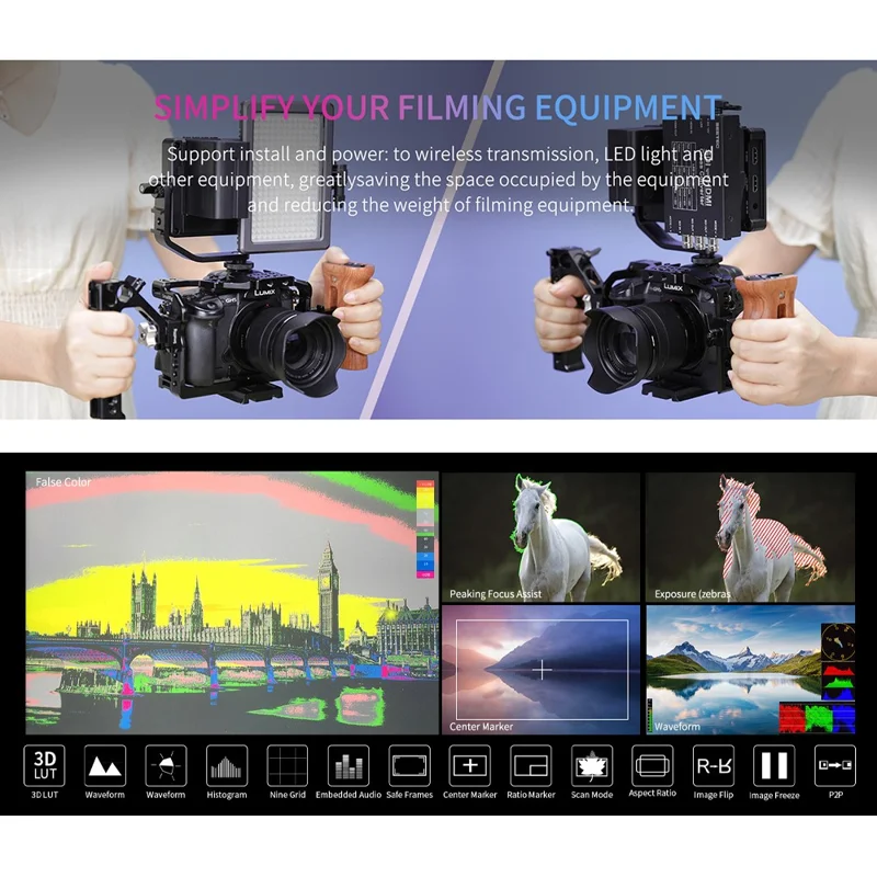 FEELWORLD F5 Pro V4 6 Inch Touchscreen DSLR Camera Monitor External Wireless Display Screen for Photography