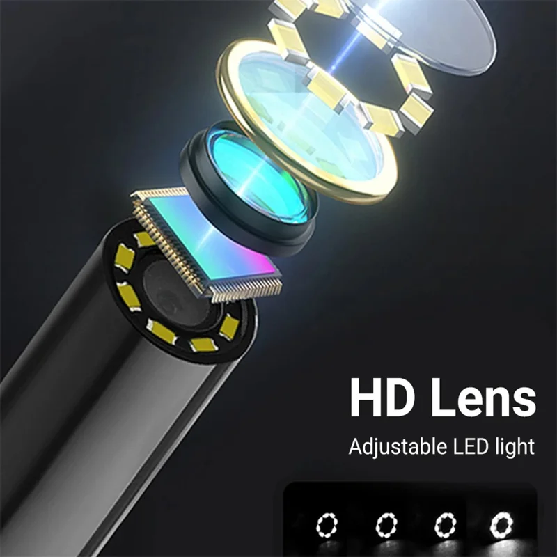 G41 Cable de 10 m Lente única de 8 mm Pantalla IPS de 4.3 pulgadas Cámara de inspección industrial portátil HD Endoscopio