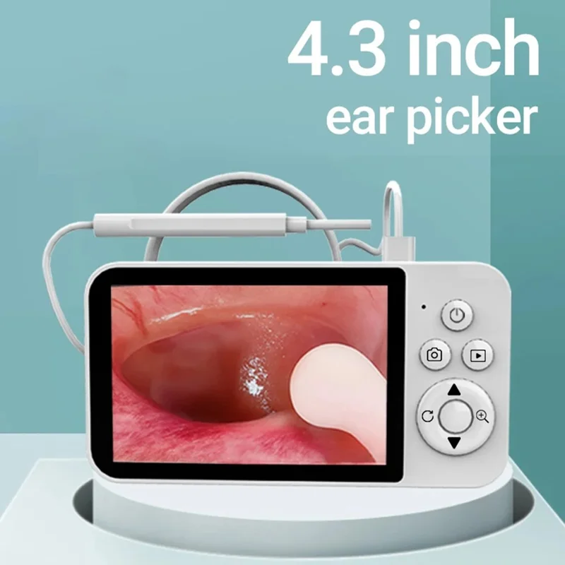 Y40 4.3 inch Screen Visual Otoscope Endoscope High Definition Visualization Ear Cleaning Endoscope
