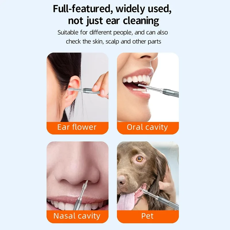 Y40 4.3 inch Screen Visual Otoscope Endoscope High Definition Visualization Ear Cleaning Endoscope