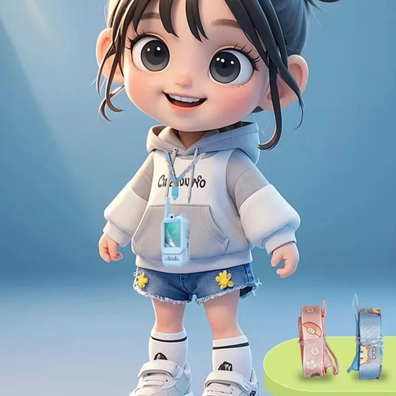 JK200 1 par 2,0 tommer skærm Interaktiv video walkie-talkie sæt til børn 150-500 m rækkevidde - Pink+Blå