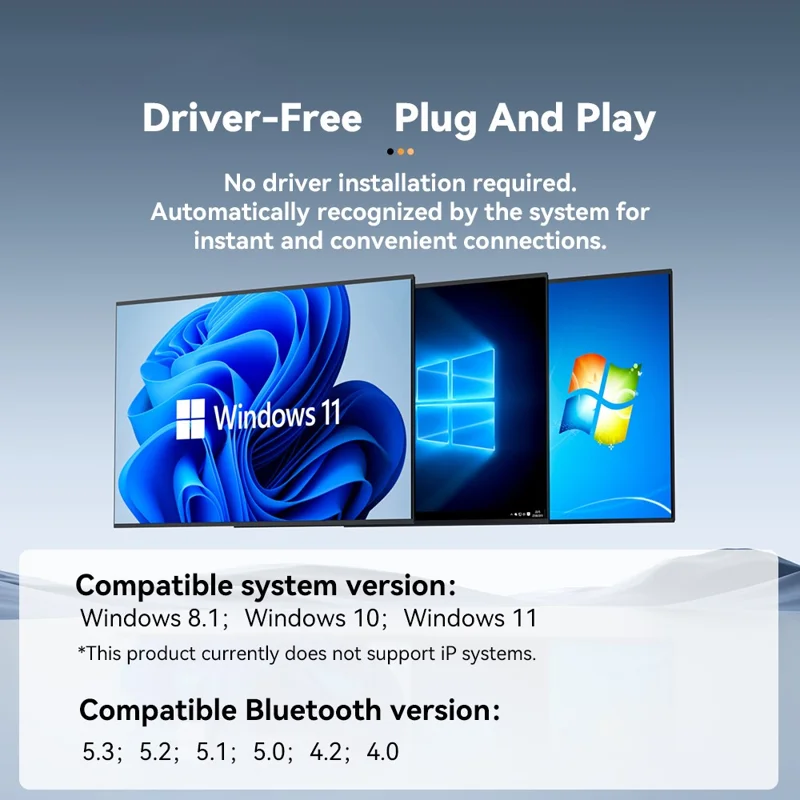 Adaptador Bluetooth ESSAGER USB 5.4 Compatível Alcance de Sinal de 20m Plug and Play Compatível com Windows 8 / 10 / 11