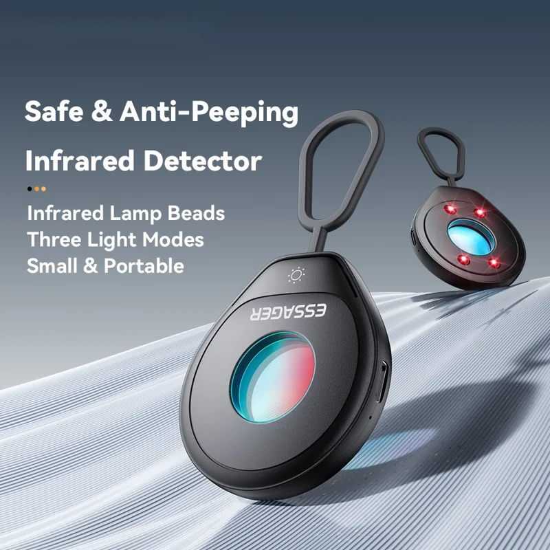 ESSAGER Infrared Detector Anti Spy Camera Finder Type-C Rechargeable Mini Portable Security Device - White