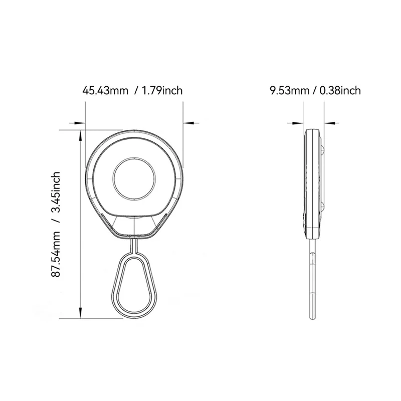 ESSAGER Infrared Detector Anti Spy Camera Finder Type-C Rechargeable Mini Portable Security Device - White