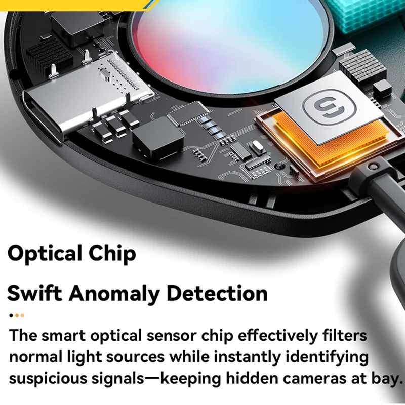 ESSAGER Infrared Detector Anti Spy Camera Finder Type-C Rechargeable Mini Portable Security Device - White