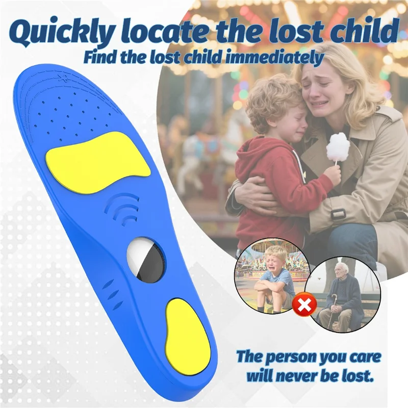 حشوات لأحذية تتضمن حامل لجهاز تتبع Apple AirTag، نعال مصنوع من مادة البولي يوريثان المقاوم للصدمات، مع فيلم واقي أمامي وخلفي - 135-150 مم