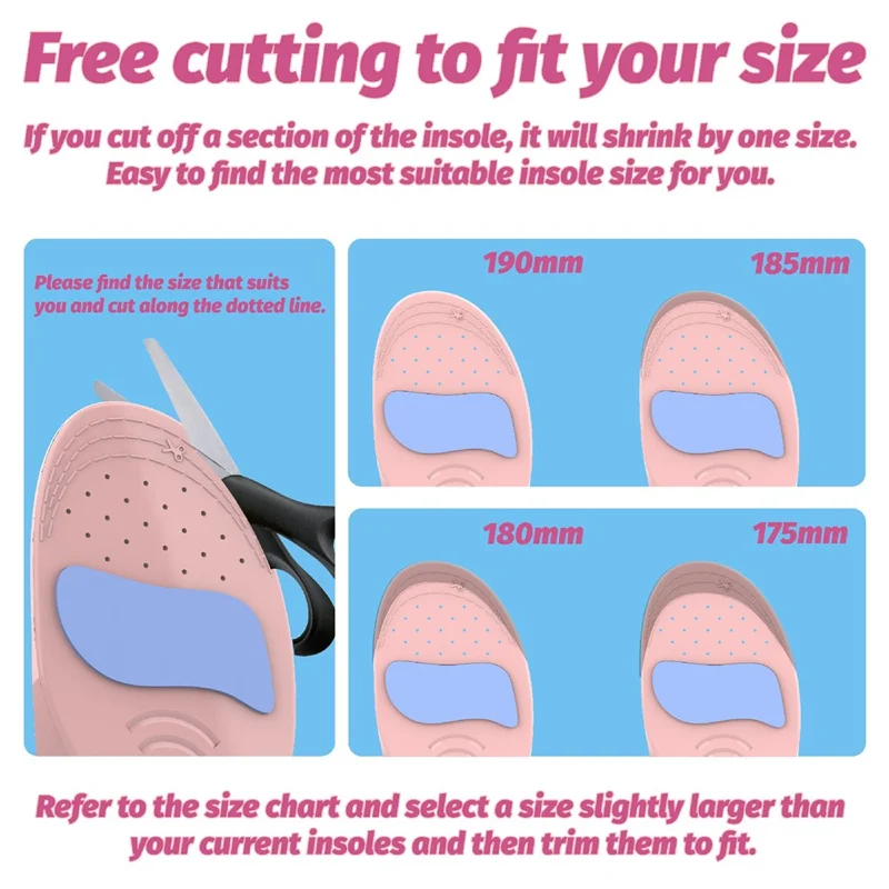 For Apple AirTag Tracker Holder Cartoon Pattern Shock Absorbing PU Insoles, with Front and Back Protective Film - Pink  /  135-150mm