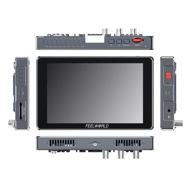 FEELWORLD S7 12G-SDI HD 2.0 Monitor de campo de cámara de 7 pulgadas 4K HD HDR / Pantalla táctil de panel IPS de 3D LUT 16:10 con forma de onda