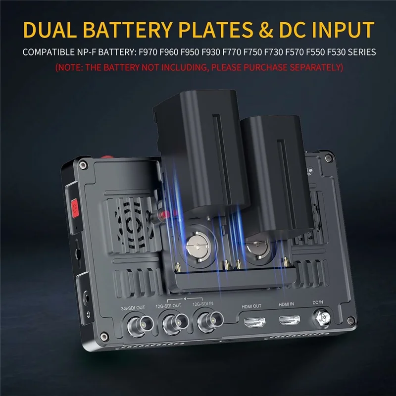 FEELWORLD S7 12G-SDI HD 2.0 Monitor de campo de cámara de 7 pulgadas 4K HD HDR / Pantalla táctil de panel IPS de 3D LUT 16:10 con forma de onda