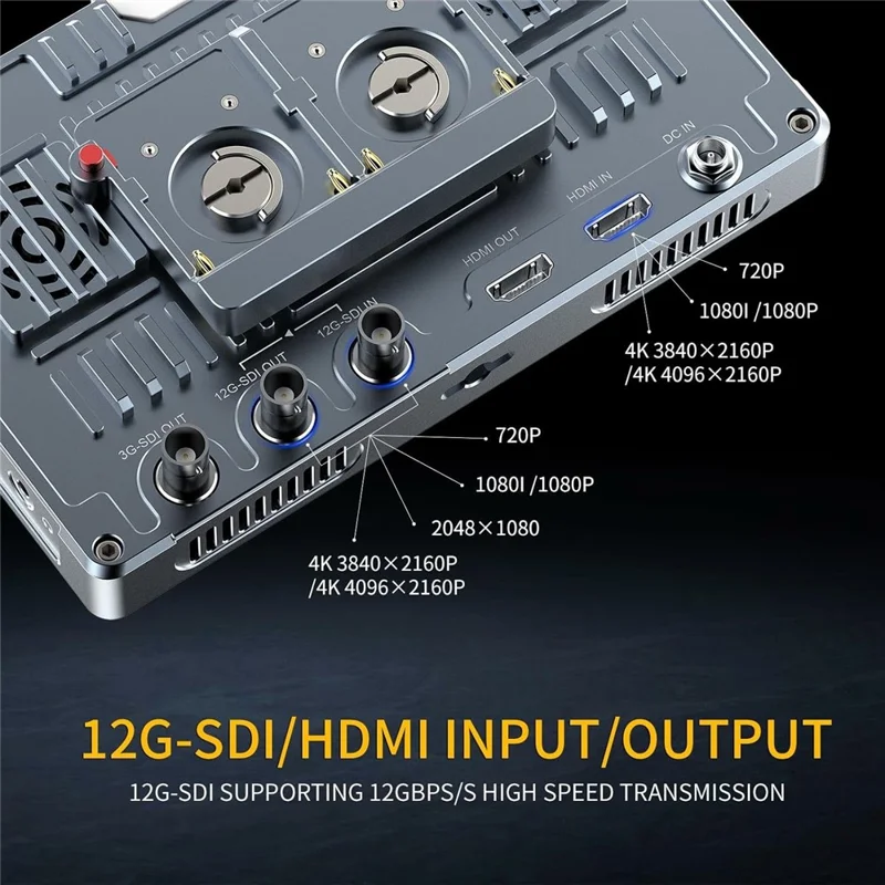 FEELWORLD S7 12G-SDI HD 2.0 Monitor de campo de cámara de 7 pulgadas 4K HD HDR / Pantalla táctil de panel IPS de 3D LUT 16:10 con forma de onda