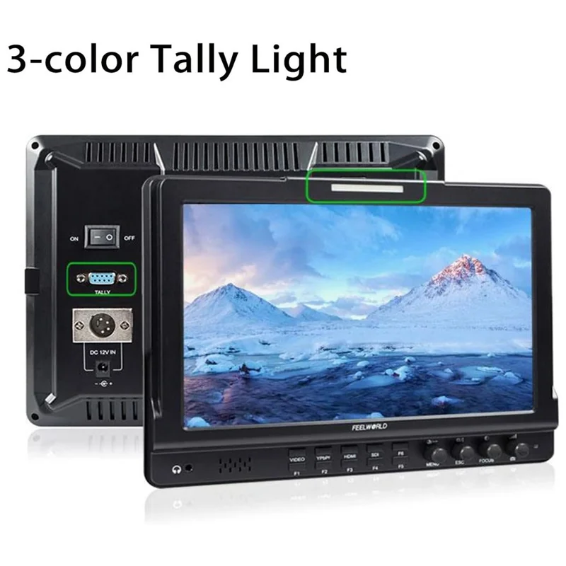 FEELWORLD FWFW1018SPV1 Monitor de campo de cámara de 10 pulgadas Pantalla HD 1920x1200 Entrada / Salida 3G-SDI