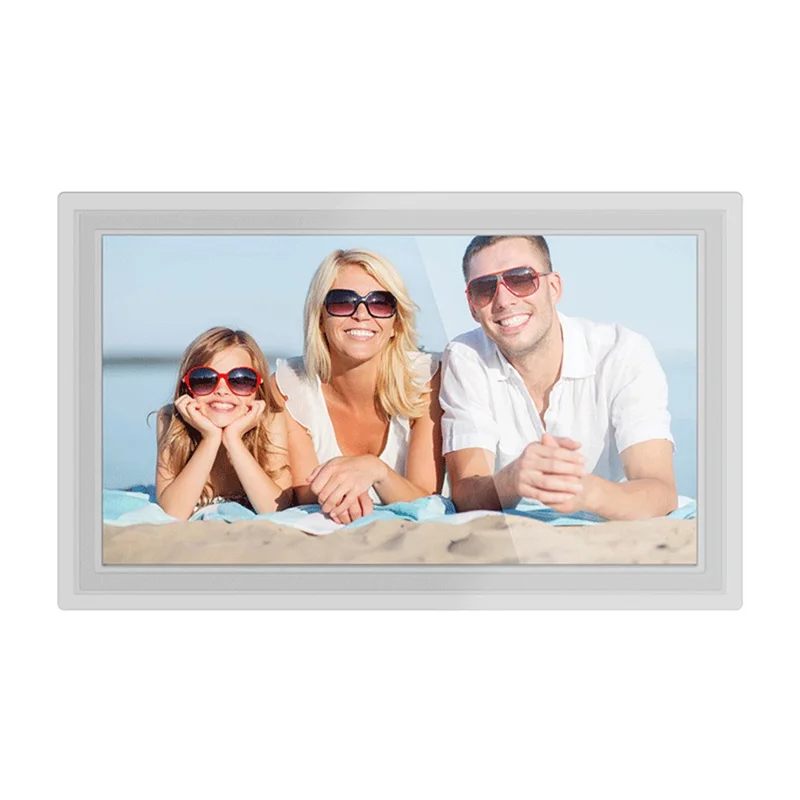 10,1 tommer digital billedramme med WiFi, touch, smart cloud-ramme, understøtter billedoverførsel via app, automatisk rotation - EU-stik