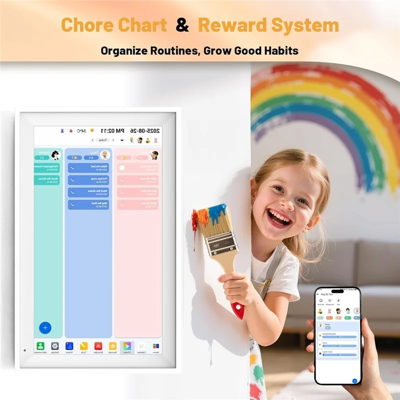 15.6 inch Smart Home Planning Touch Display Multi Task Management Digital Calendar HD Family Organizer for Schedule Display