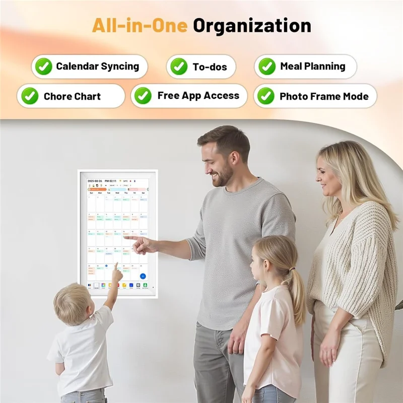 15.6 inch Smart Home Planning Touch Display Multi Task Management Digital Calendar HD Family Organizer for Schedule Display