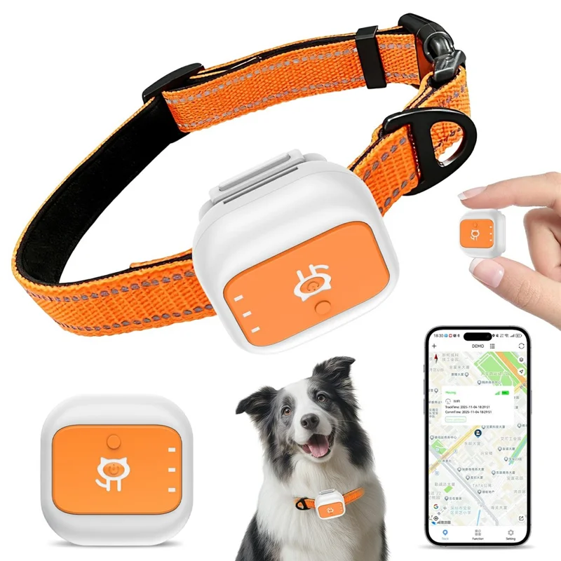 G01 4G SIM-kaart Smart Key Locator Ultra-lange Standby Item Tracker Real-time Positionering met Waarschuwing - Oranje