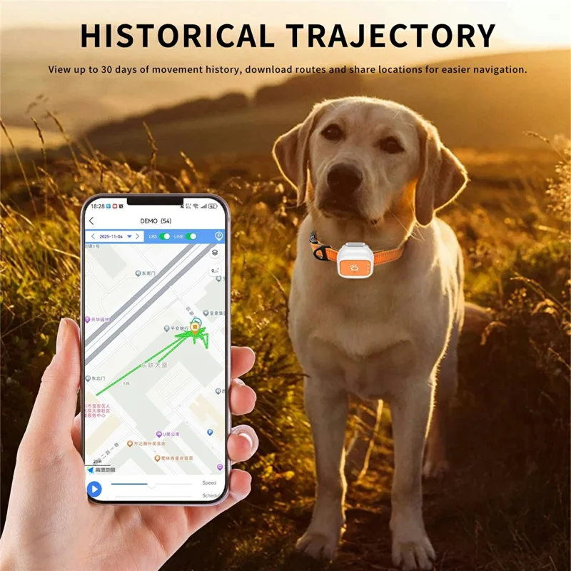 G01 4G SIM-kaart Smart Key Locator Ultra-lange Standby Item Tracker Real-time Positionering met Waarschuwing - Oranje