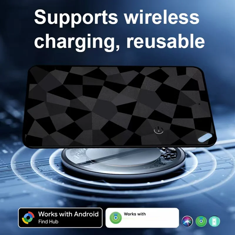 محدد مواقع ذكي K18 مقاوم للماء ومزود بتنبيه ضد الفقدان للمفاتيح / المحافظ / الأمتعة - أسود