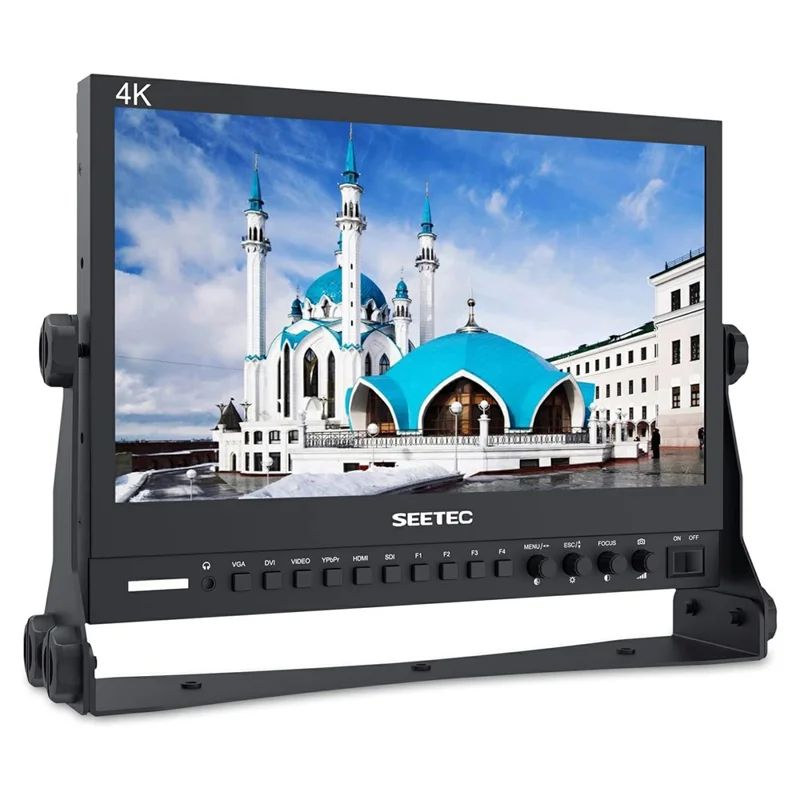 SEETEC P133-9SHD شاشة بث بمقاس 13.3 بوصة ودقة 4K، لوحة IPS، شاشة إنتاج HD، هيكل من الألومنيوم - قابس أمريكي