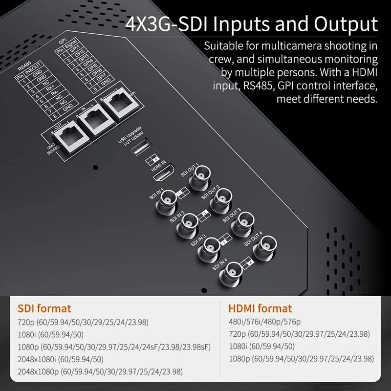 SEETEC ATEM173S 17,3 tommer Broadcast Studio Monitor 1920x1080 Multi-Camera Director Display til Studiooptagelser - US stik