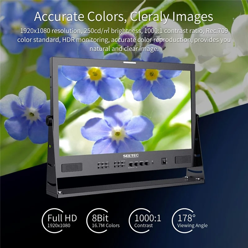 SEETEC ATEM215S 21.5 inch IPS FHD 1920x1080 Broadcast Multi-Viewer 3G-SDI  /  HD Studio Production Display - US Plug