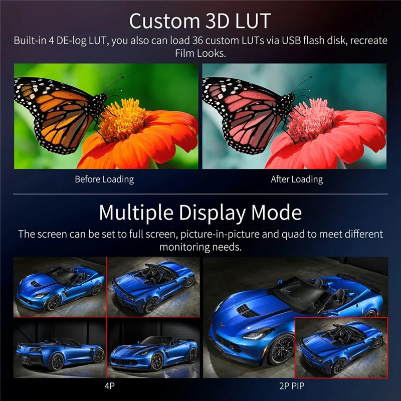 SEETEC ATEM215S 21.5 inch IPS FHD 1920x1080 Broadcast Multi-Viewer 3G-SDI  /  HD Studio Production Display - US Plug